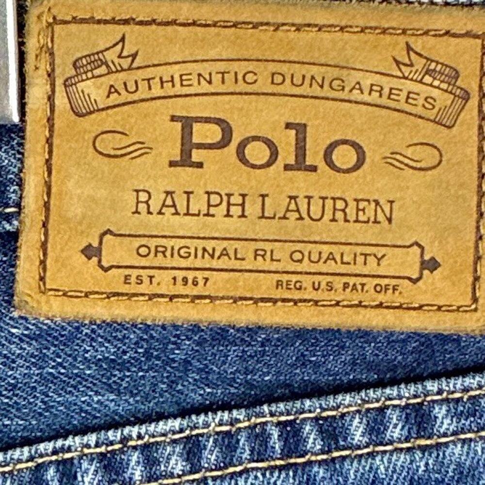 Polo Ralph Lauren Jeans Mens 36x32 Varick Faded Whiskered Preppy Western Y2K - Picture 12 of 14